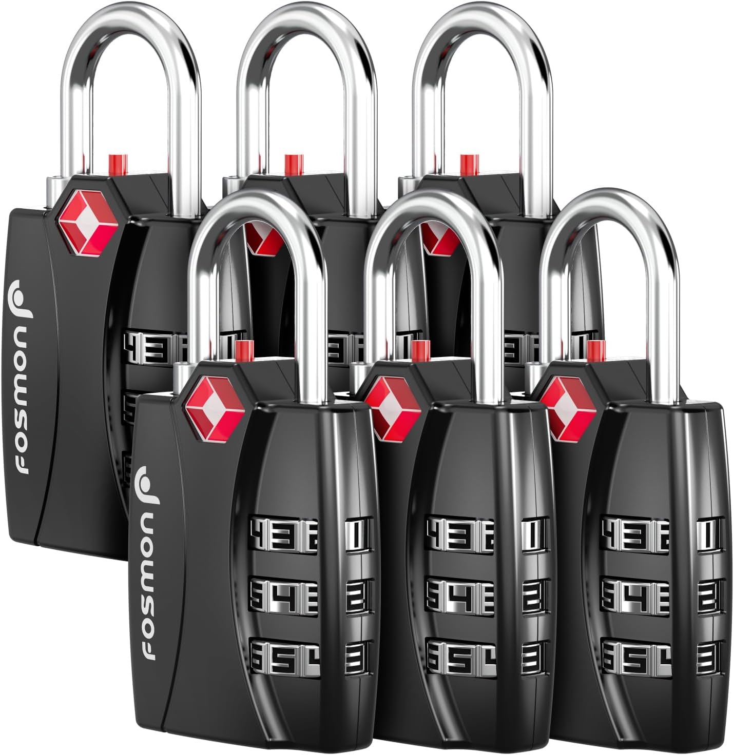 Fosmon TSA Approved Luggage Locks for Travel and Security