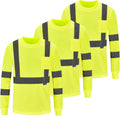 High Visibility Safety Shirt Class 3 Long Short Sleeve - Visible