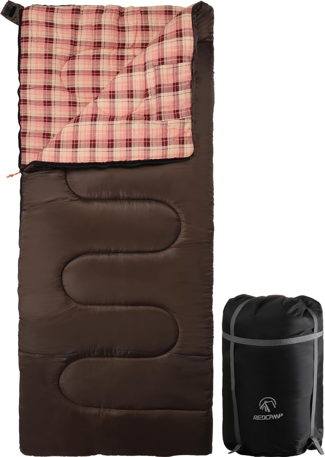 REDCAMP Cotton Flannel Sleeping Bag for Camping and Backpacking