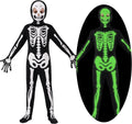 Halloween Skeleton Costume for Kids - Glow in the Dark Bone Jumpsuit