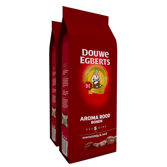 Douwe Egberts Aroma Rood Whole Beans Coffee x 17.6oz/500g - Rich Flavor