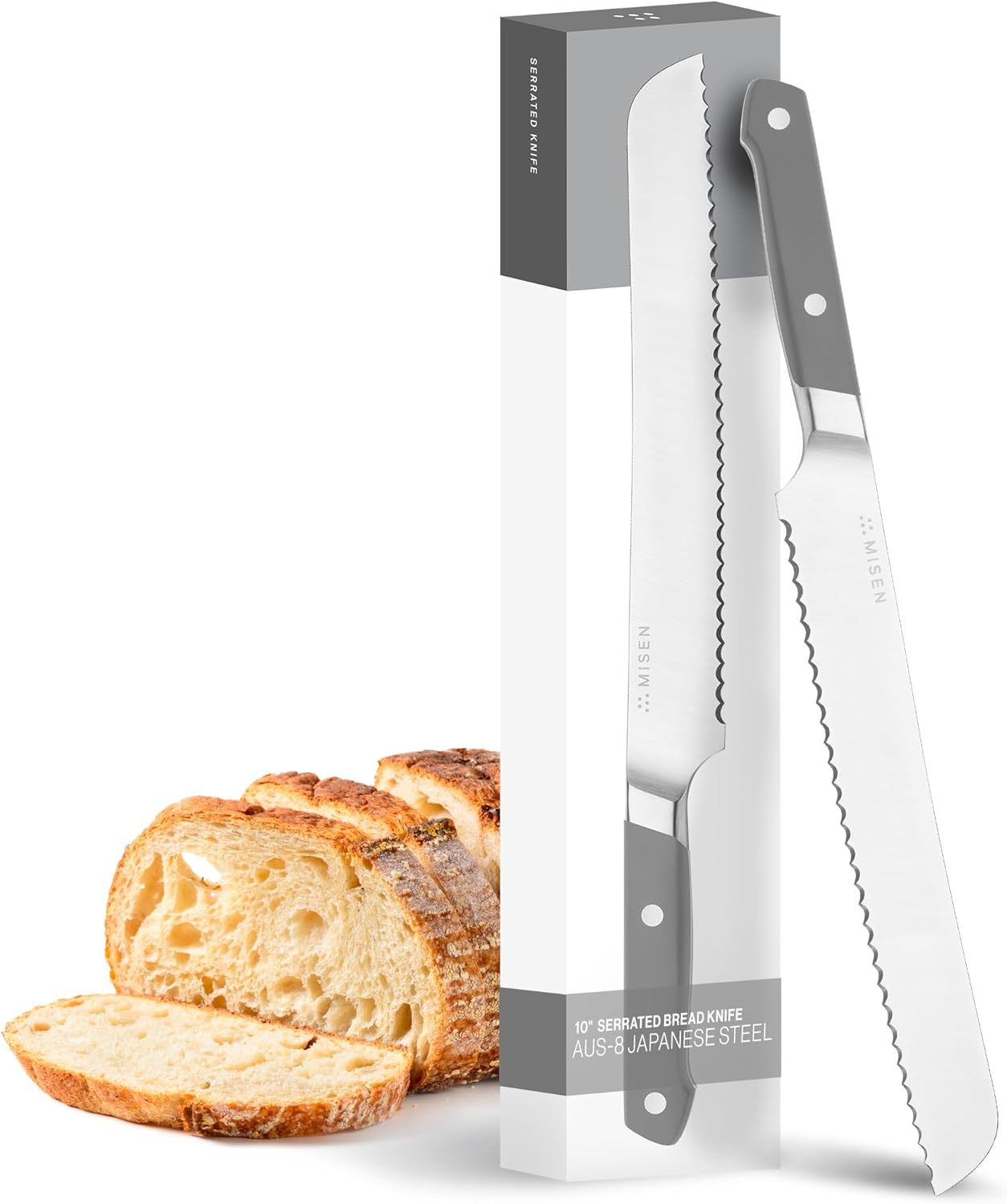 Misen Serrated Bread Knife for Effortless Slicing of Bread