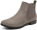 VJH confort Women's Slip on Ankle Boot Western Almond Round Toe
