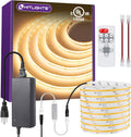COB LED Strip Lights Kit Warm White 16.4ft - Smooth Dimmable Lighting