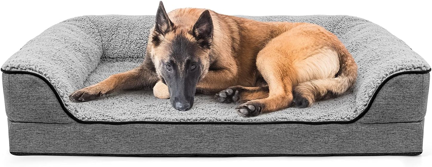 Orthopedic Dog Bed for Large Dogs with Removable Washable Cover