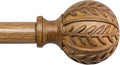 Boho Wood Curtain Rods 36-150 in Adjustable Heavy Duty - Rustic Look
