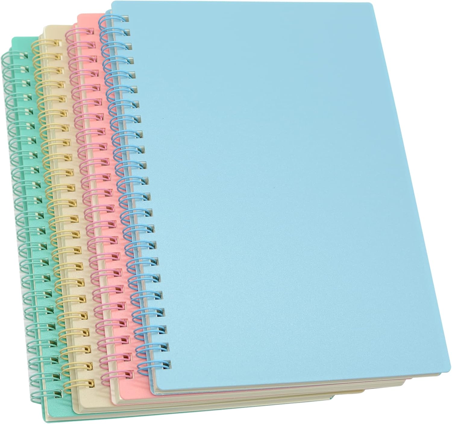 Yansanido A5 Spiral Notebooks - 4 Pcs College Ruled Journals