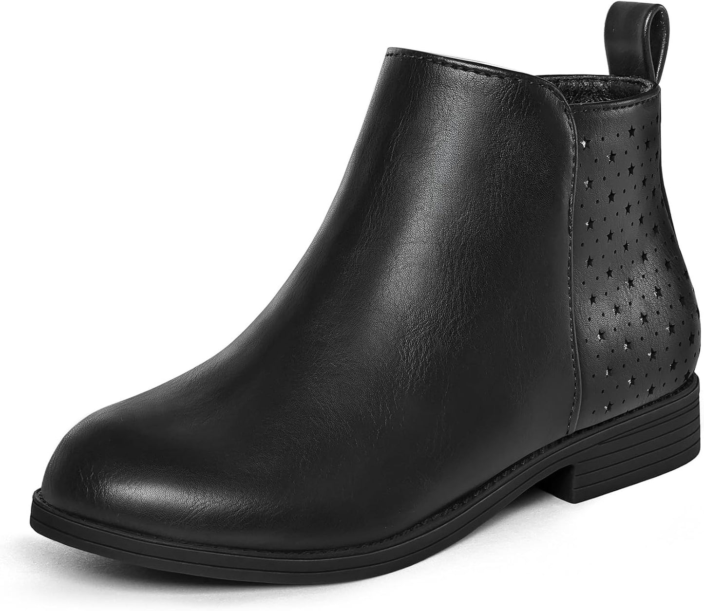 K KomForme Girls Ankle Boots with Side Zipper for Kids