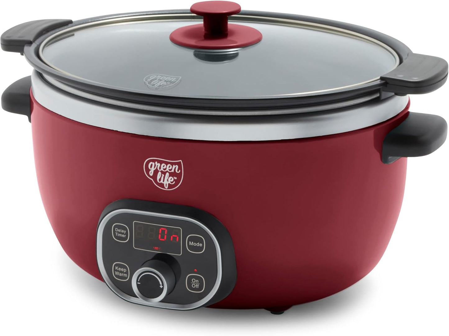 GreenLife 6QT Slow Cooker with Non-Toxic Ceramic Nonstick Bowl