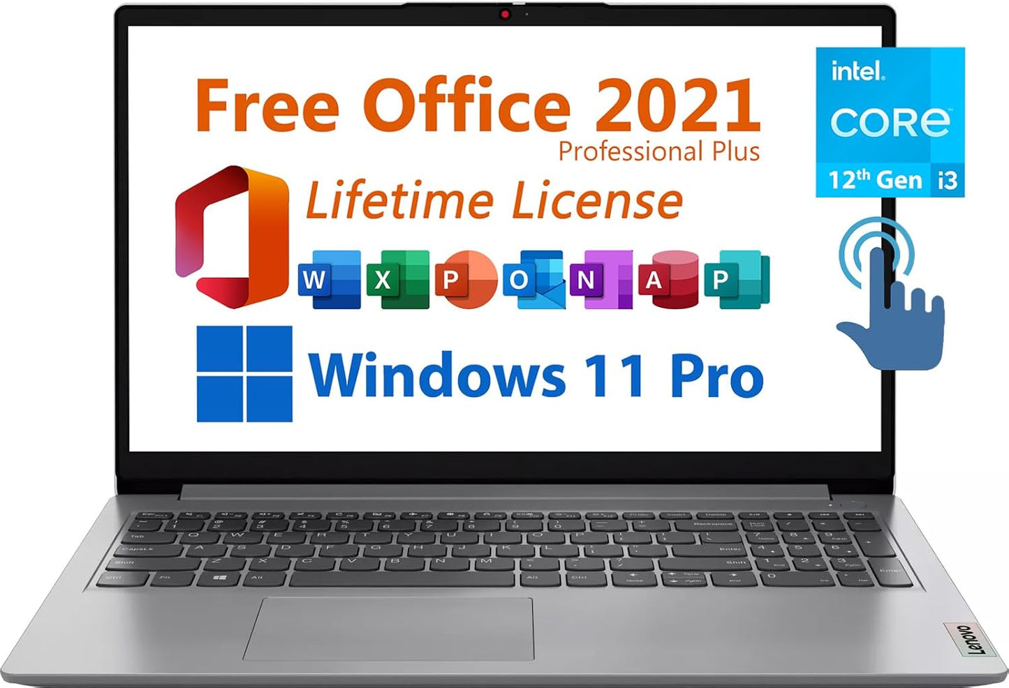 Lenovo 15.6 Business Laptop with Lifetime Microsoft Office 2021