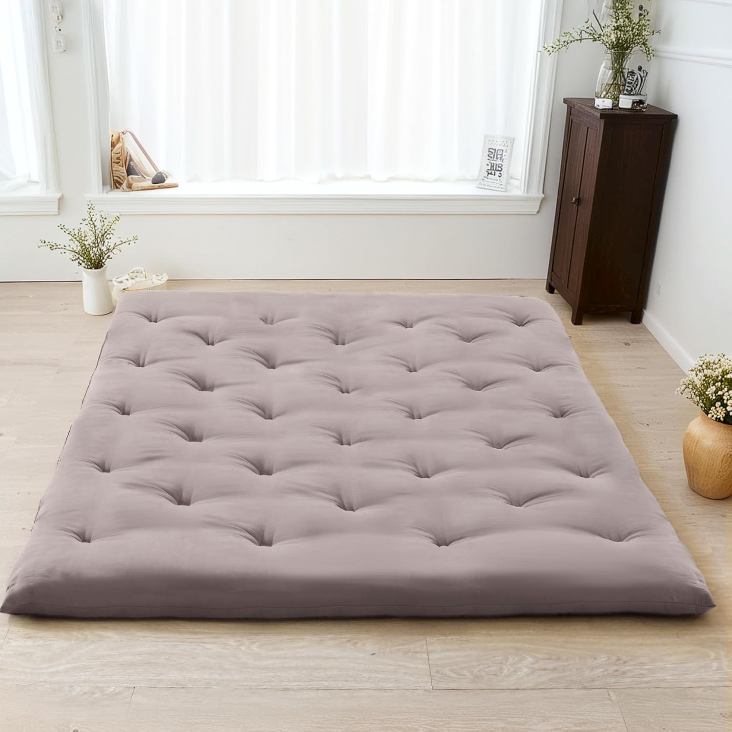 Foredawn Full Size Japanese Floor Futon Mattress 2.5 Thick Tatami - Comfy Sleeping Pad