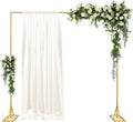 Square Wedding Arch Backdrop 6.6 ft x 6.6 ft - Stylish Gold Frame