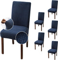 Genina Chair Covers for Dining Room Slipcovers - Navy Blue 6 PCS