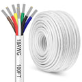 100FT 18 Gauge 8 Conductor Electrical Wire - Durable Low Voltage Cable