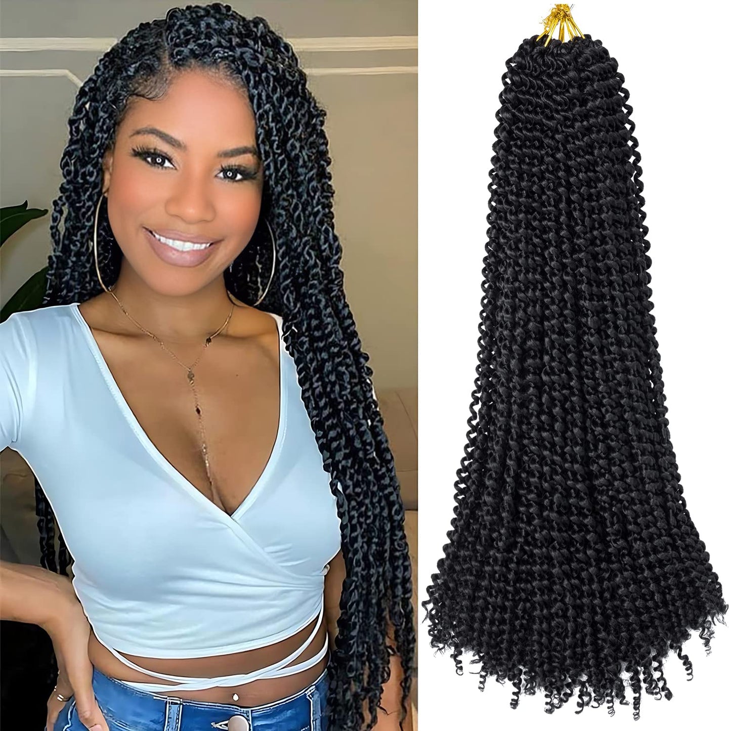 Passion Twist Hair 24 Inch Water Wave Crochet Hair Extensions