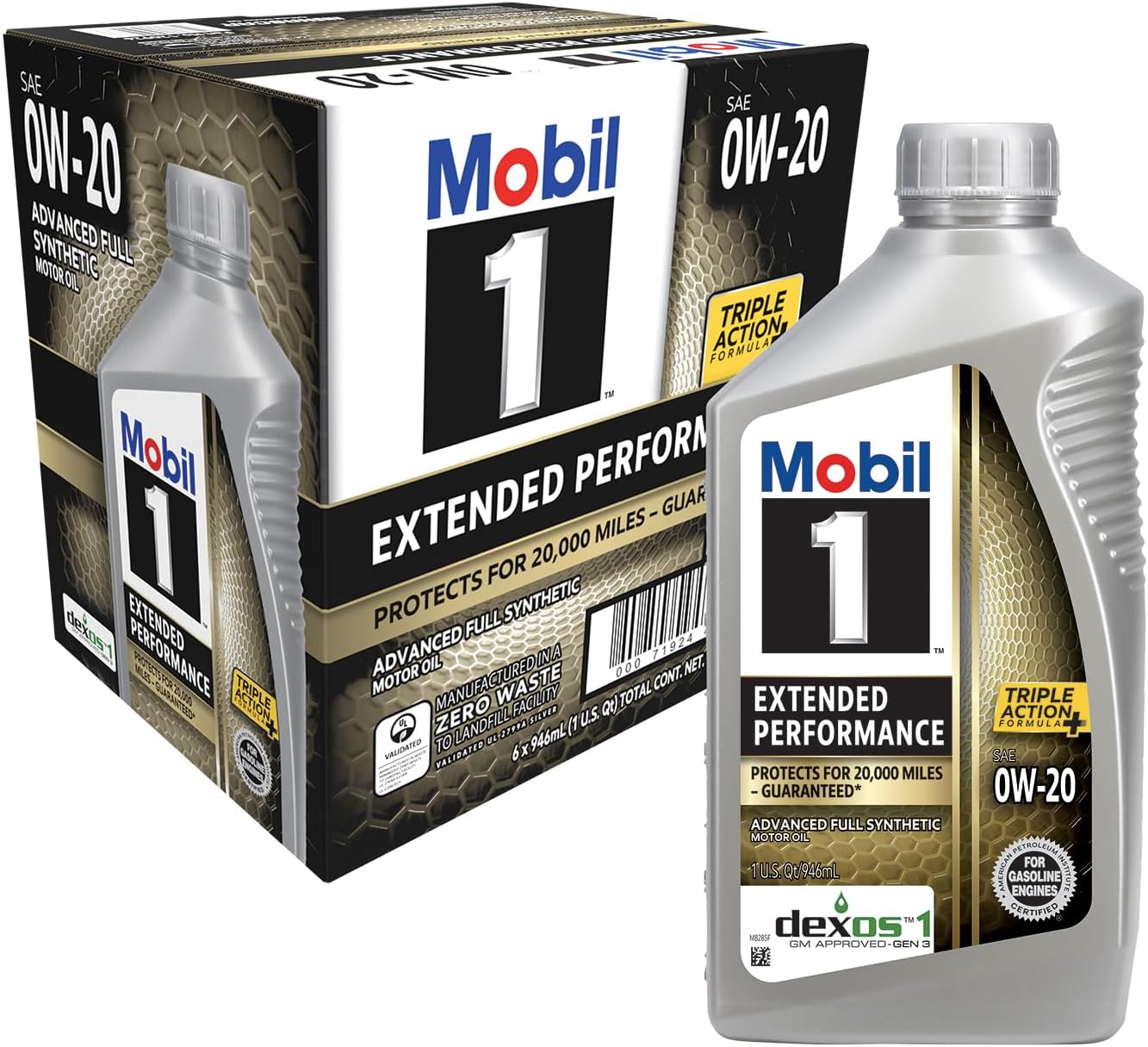 Mobil 1 Extended Performance 0W-20 Motor Oil for Engine Care