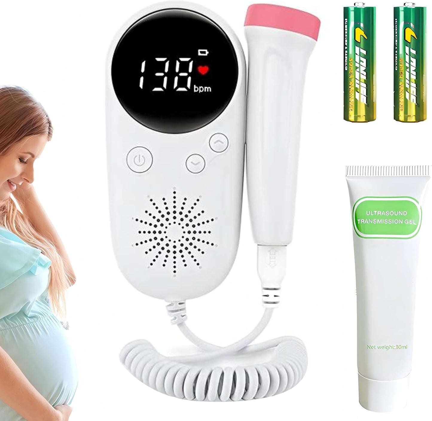 Fetal Heartbeat Doppler Portable Baby Monitor for Easy Use