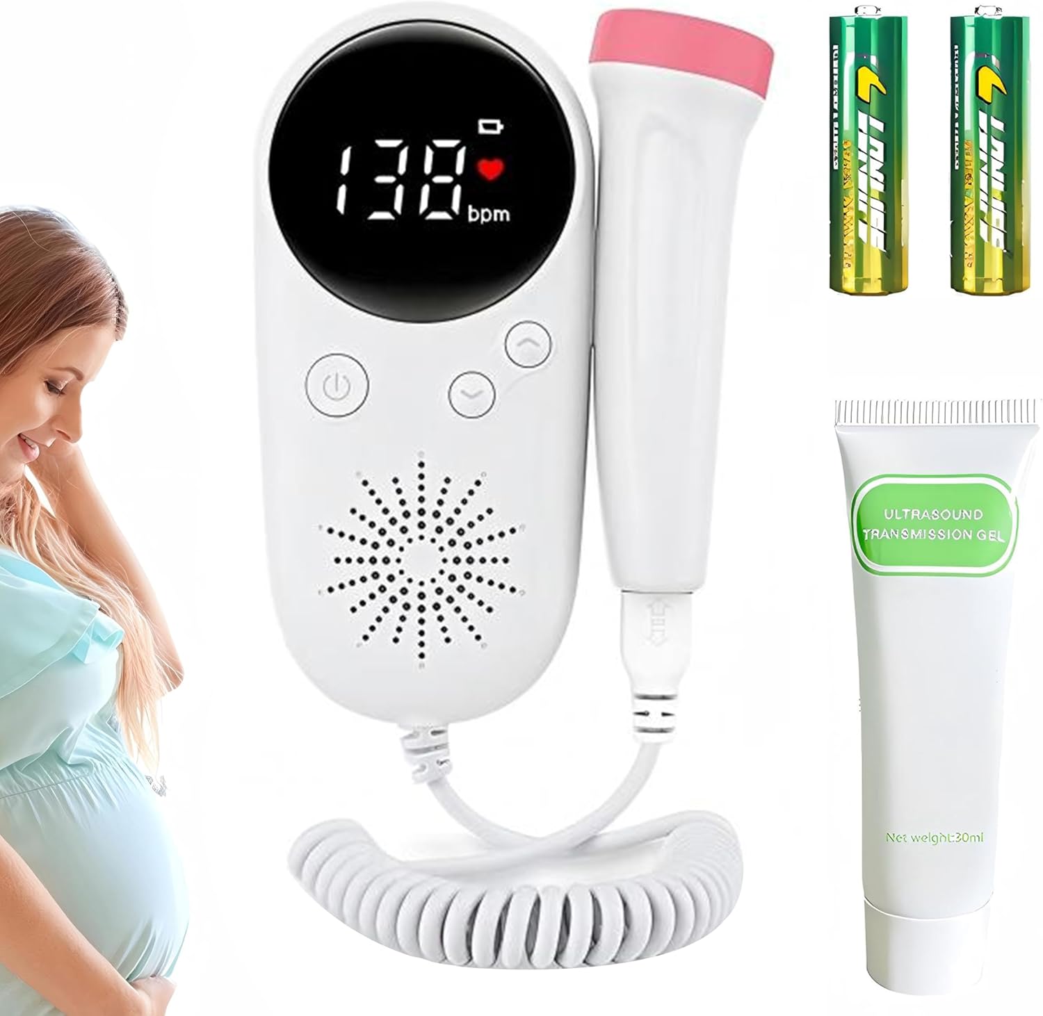 Fetal Heartbeat Doppler Portable Baby Monitor for Easy Use