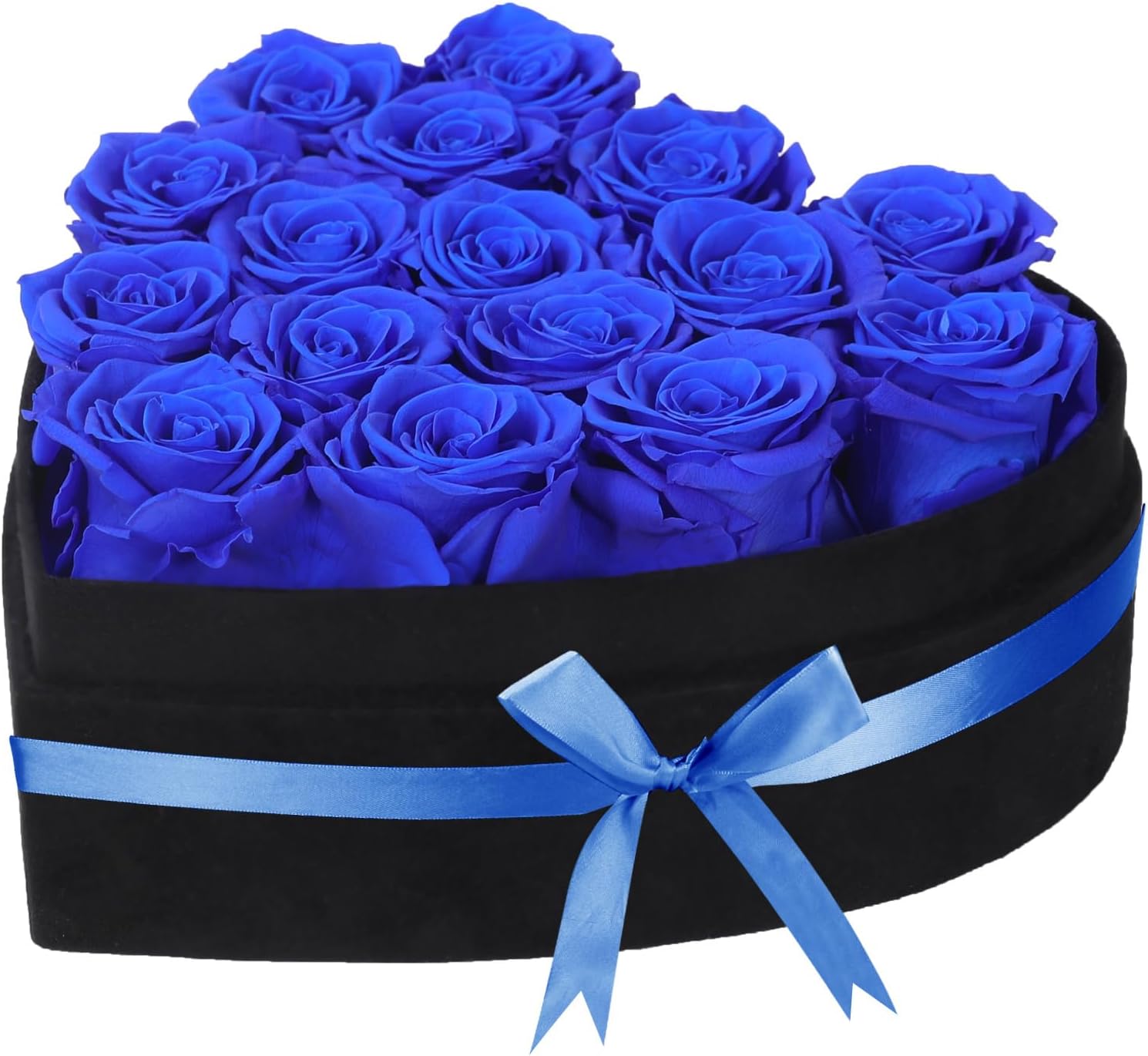 Luxury Forever Real Roses in Suede Box - 16-Piece Gift Set