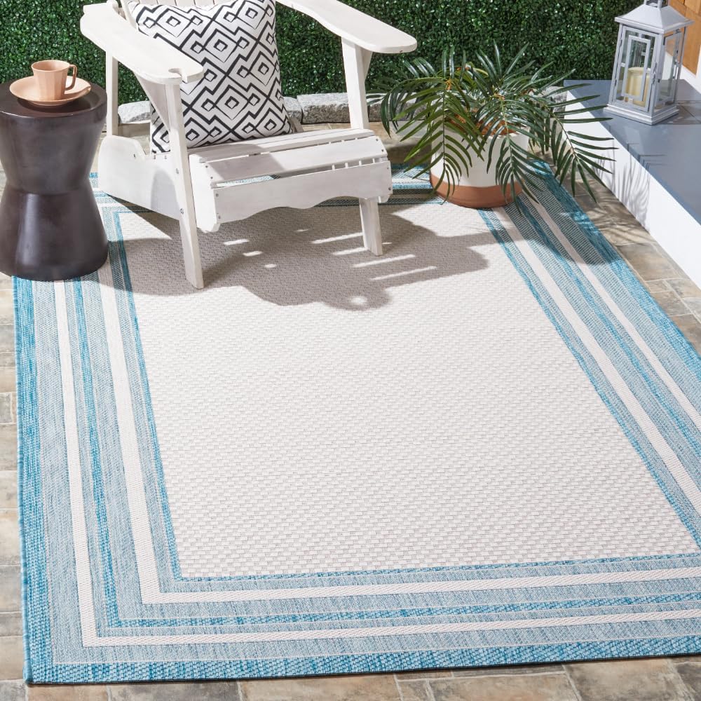 SAFAVIEH Courtyard Collection Indoor Outdoor Accent Rug 4ft x 5ft 7in