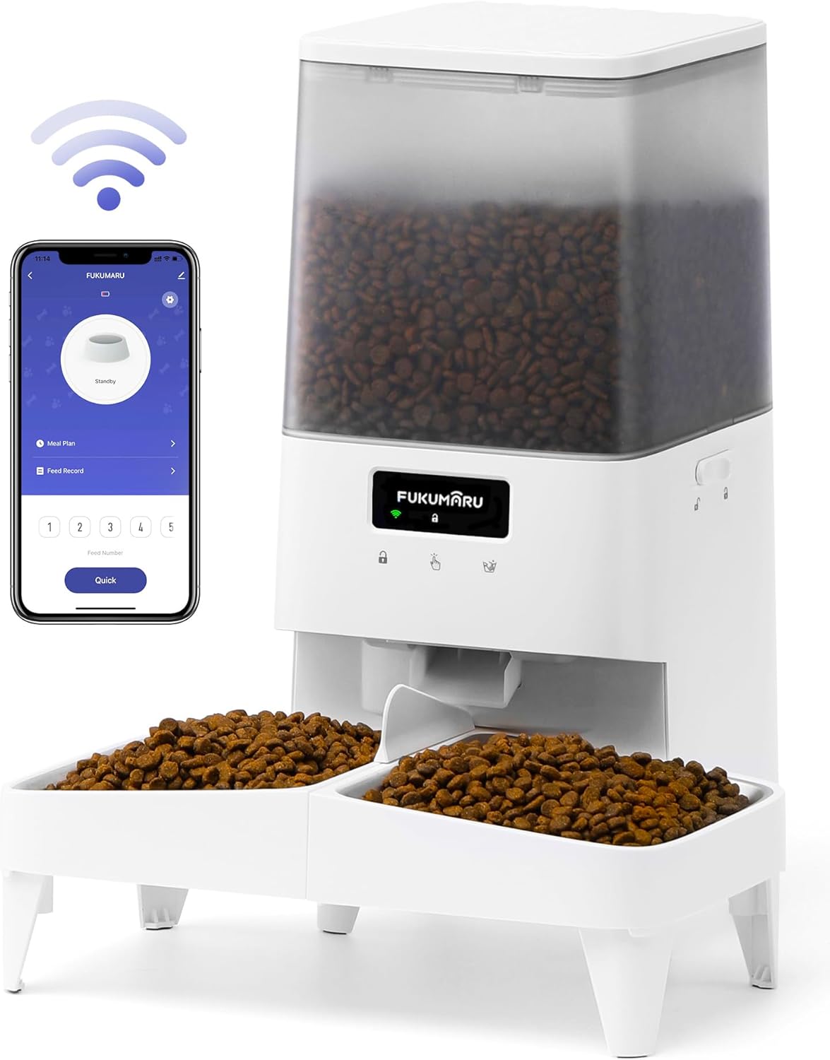 FUKUMARU WiFi Pet Feeder - 10 Daily Meals!