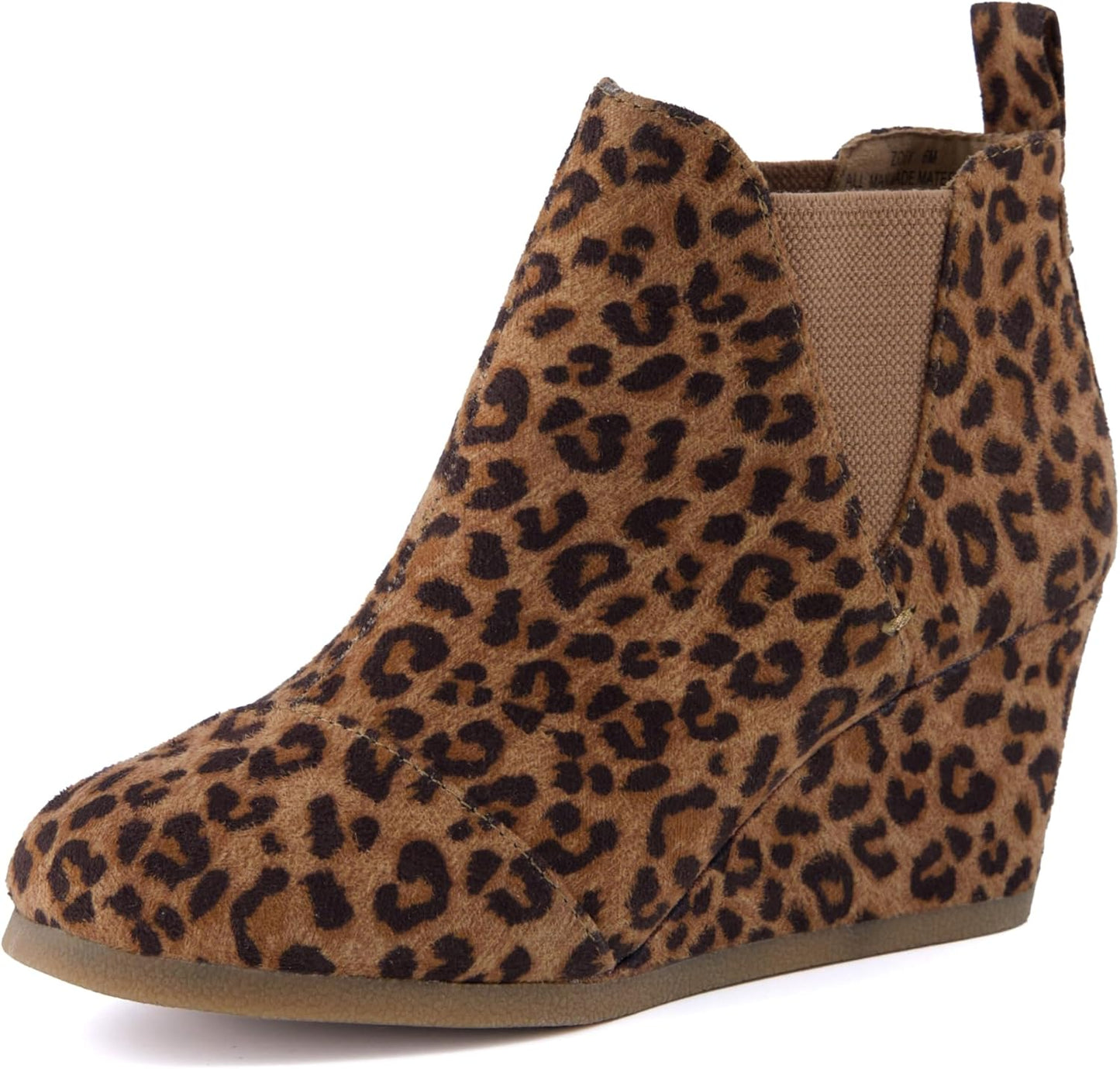 Dunes Women's Zoey Wedge Bootie: Chic Vegan Suede Comfort