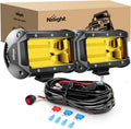 Nilight ZH304 5in 72W Yellow LED Light Bar Pair - Flood Fog Driving