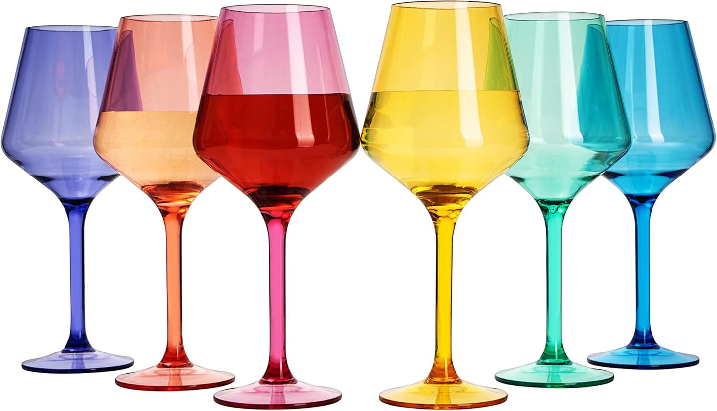 European Style Plastic Crystal Wine Glasses Set of 6 for All Occasions