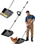 Chicken Poop Scooper & Rake 2-in-1 for Easy Coop Cleaning