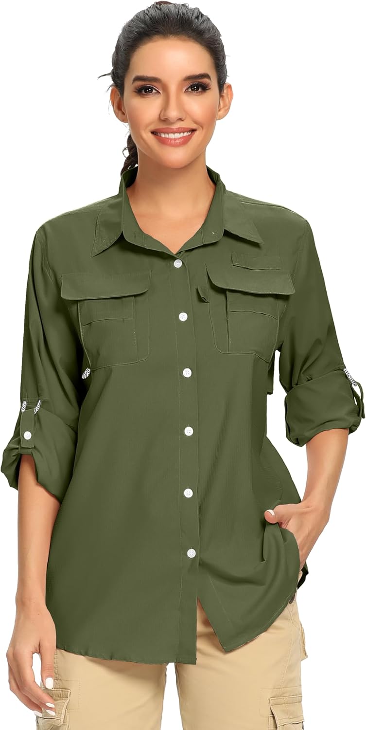 Women's UPF 50+ UV Sun Protection Long Sleeve Outdoor Shirt