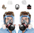 2 Pack Full Face Gas Masks - Full Coverage Respirator