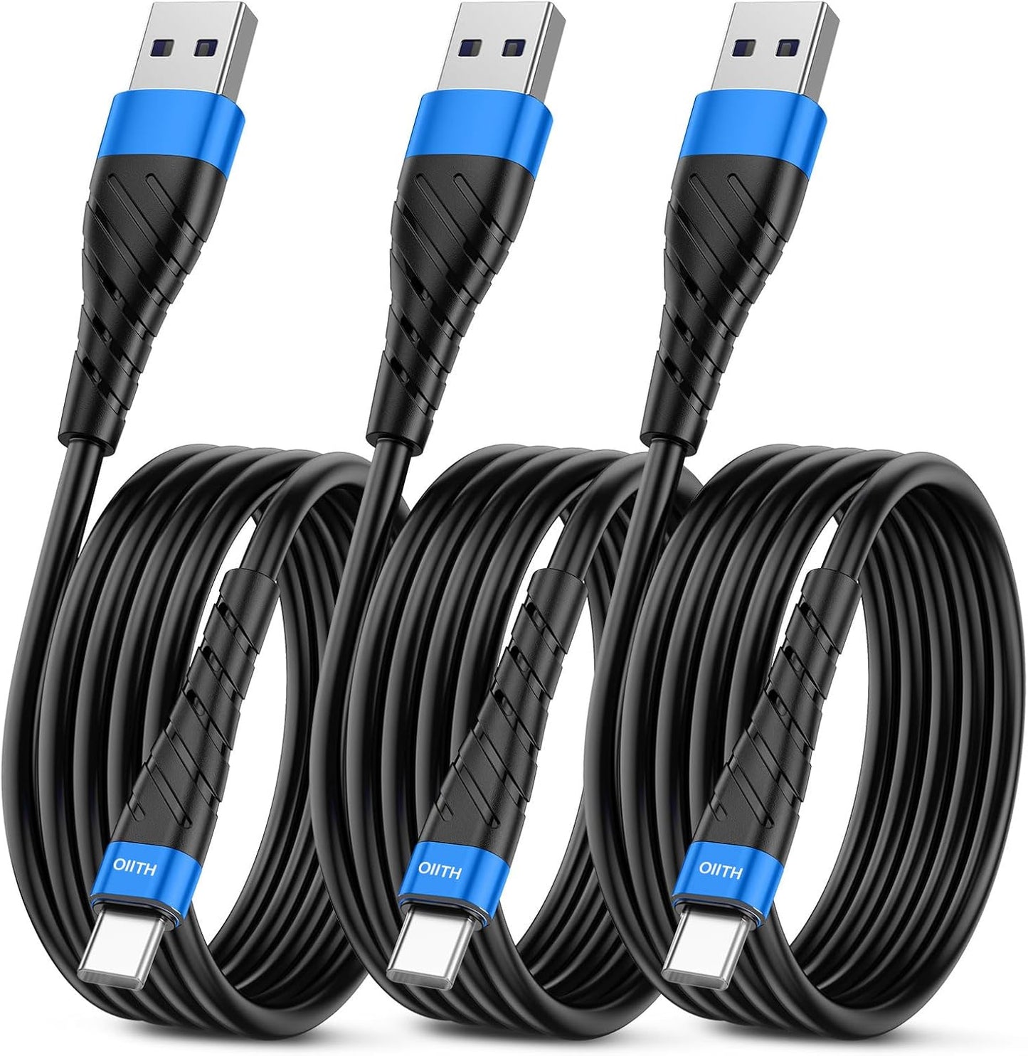 Fast Charge Trio: OIITH USB C 3A Cable 3-Pack