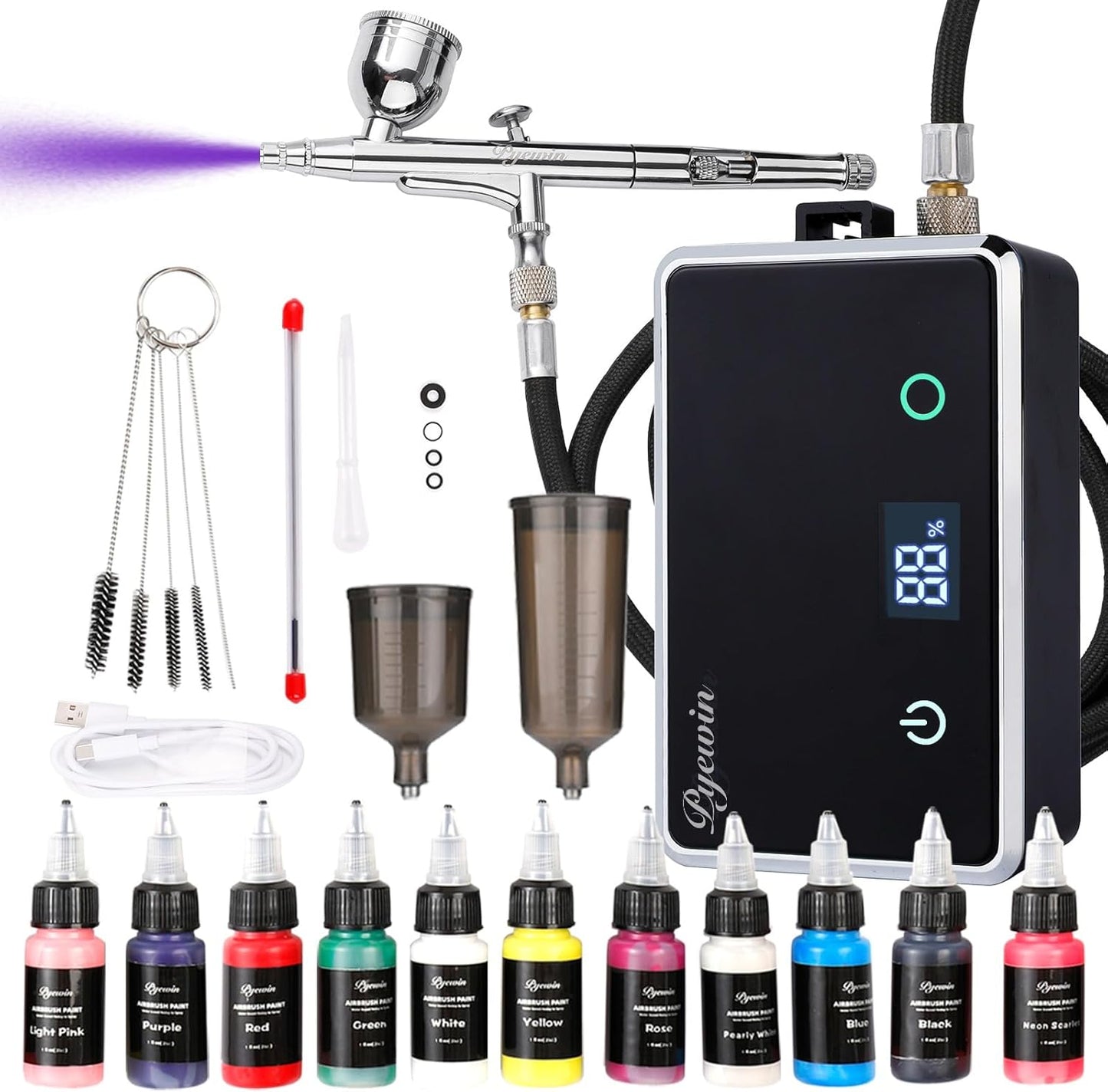 Dual Action Cordless Airbrush Kit - Precision at Your Fingertips
