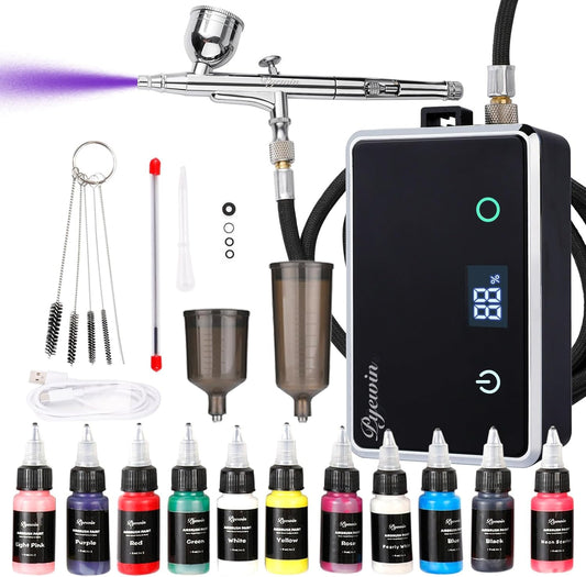 Dual Action Cordless Airbrush Kit - Precision at Your Fingertips