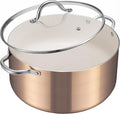 BEZIA Large 10 Quart Nonstick Cooking Pot with Lid - Even Heat