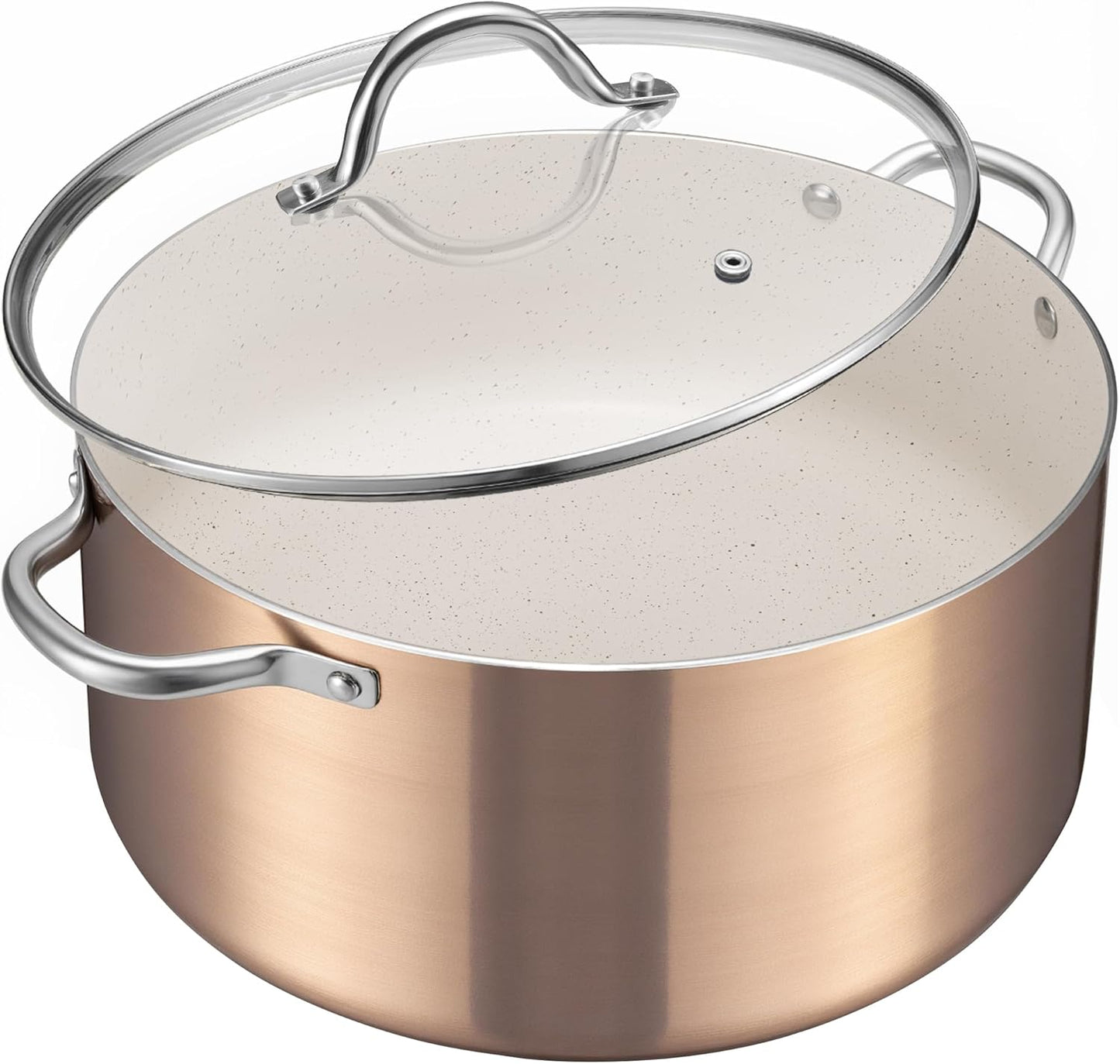 BEZIA Large 10 Quart Nonstick Cooking Pot for All Stovetops