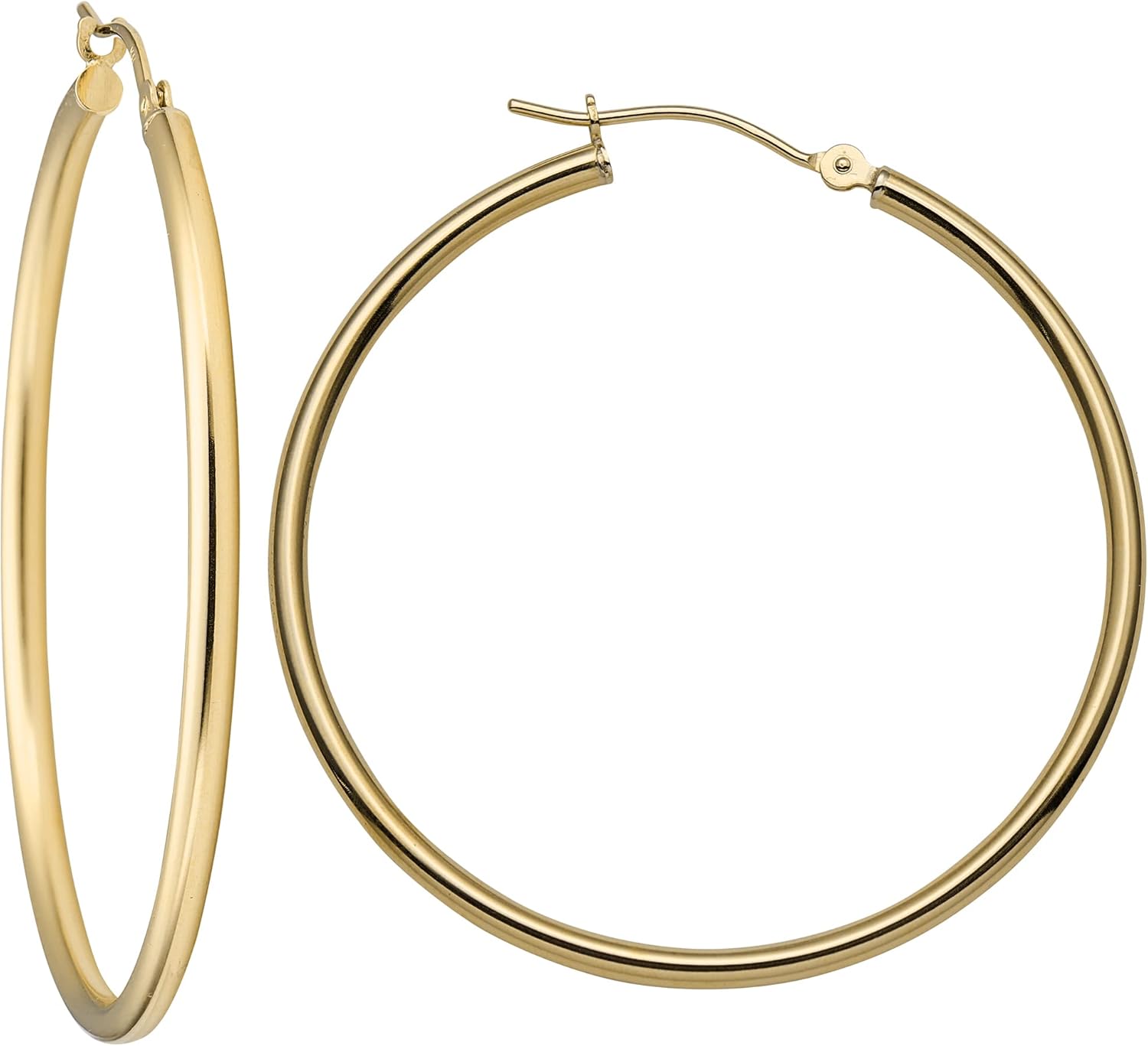 14k Gold Hoop Earrings for Women and Men - Hypoallergenic Style