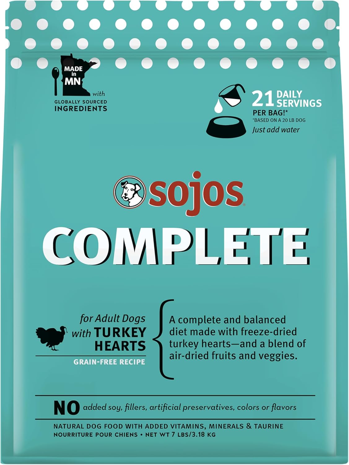 Sojos Natural Pet Food Complete Turkey Recipe for Dogs
