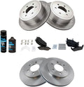 TRQ Front and Rear Brake Pad & Rotor Kit - Complete Fit for 2004-2008