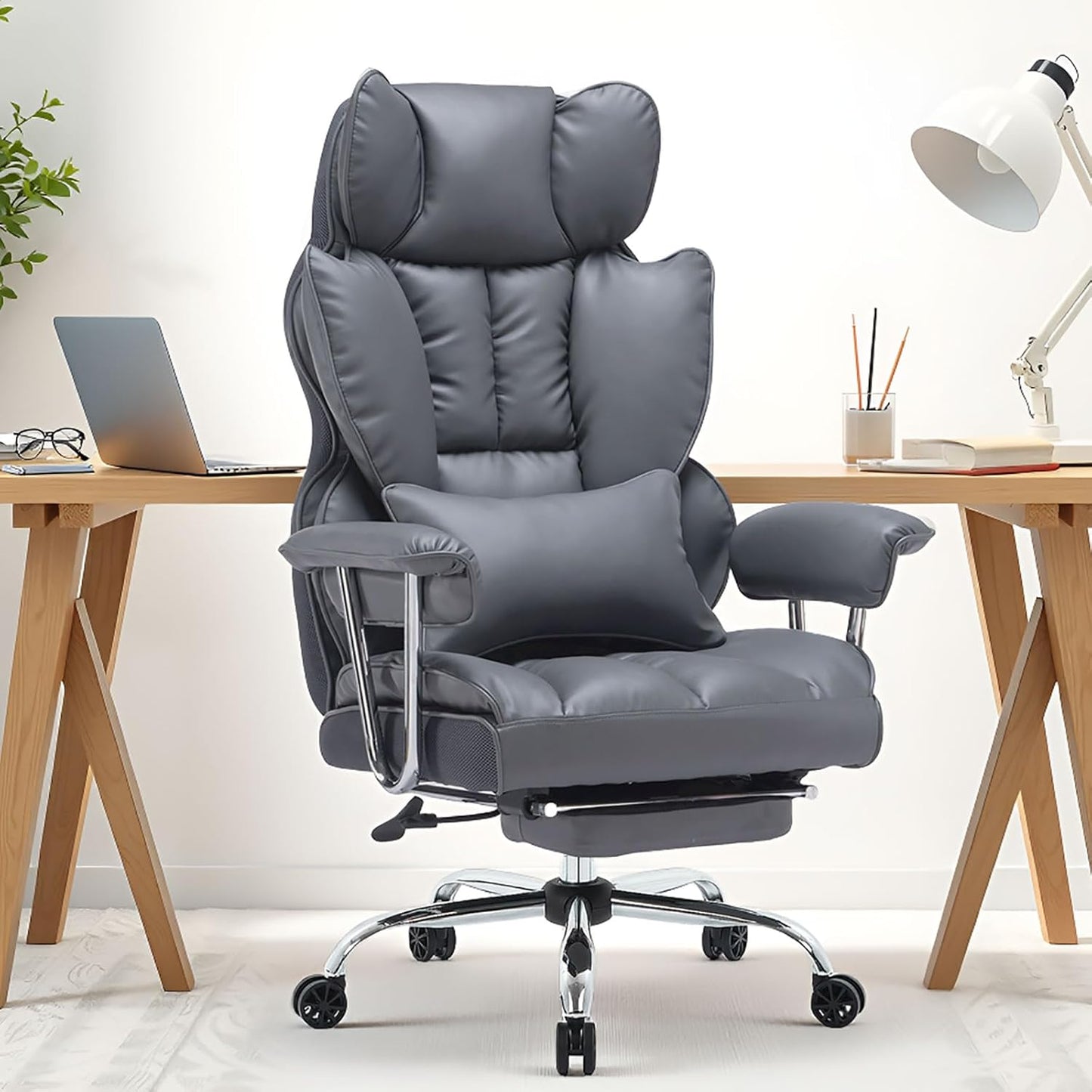 Big and Tall Office Chair with Footrest for Ultimate Comfort