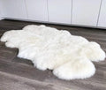 HUAHOO Premium Genuine Sheepskin Rug 4 ft x 6 ft - Natural Luxury