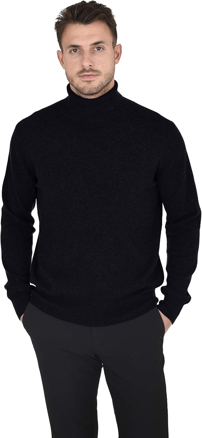 Essential Knit Turtleneck Sweater for Men in Merino Wool