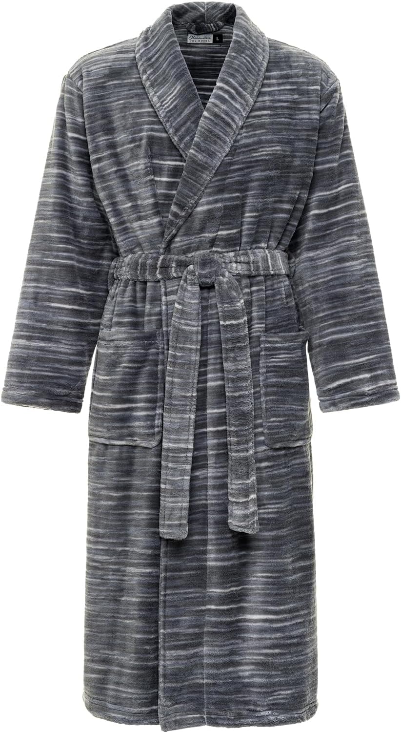 Luxurious Plush Bathrobe for Men - Warm Fleece Comfort