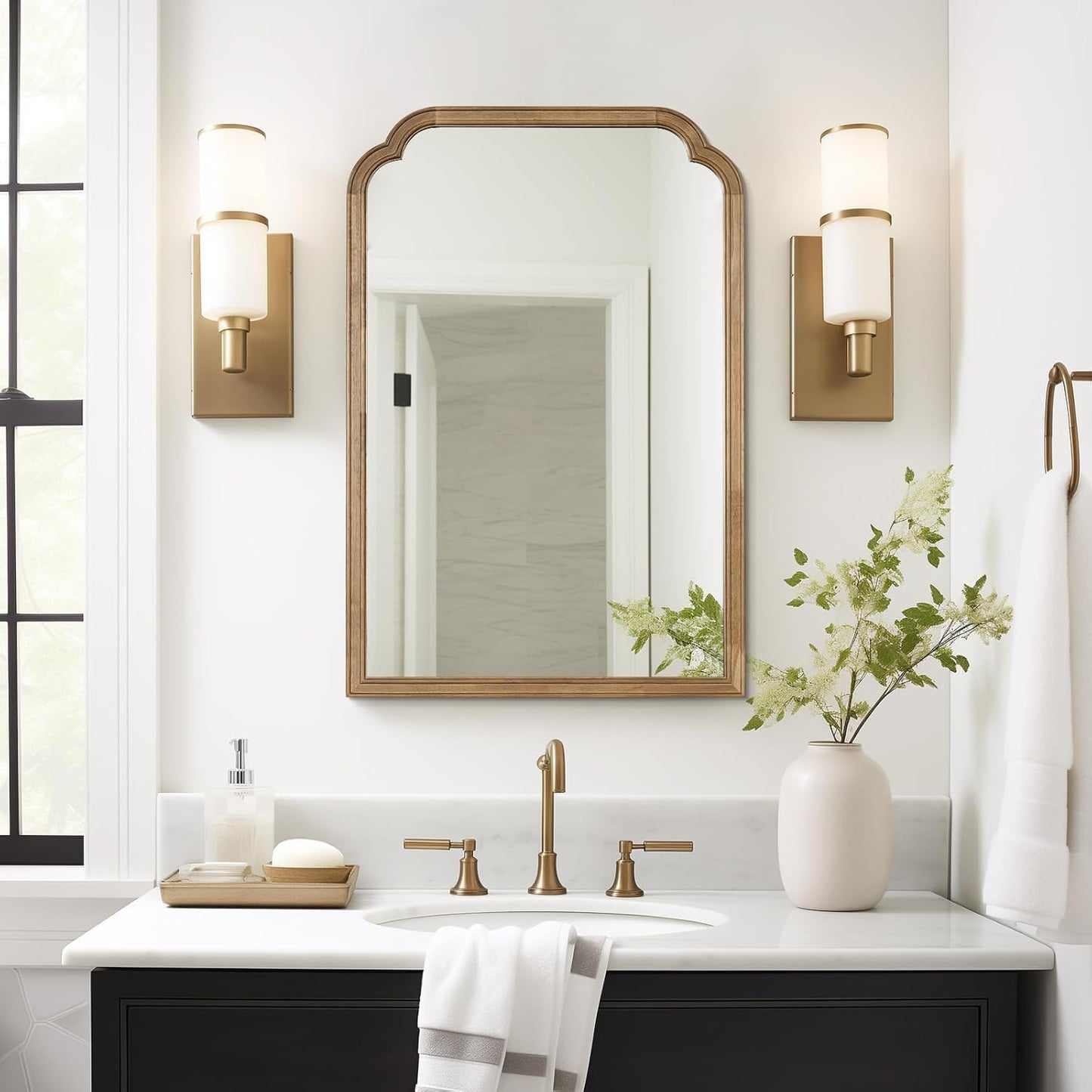 Rustic Wood Bathroom Mirror 24x36 for Stylish Home Decor