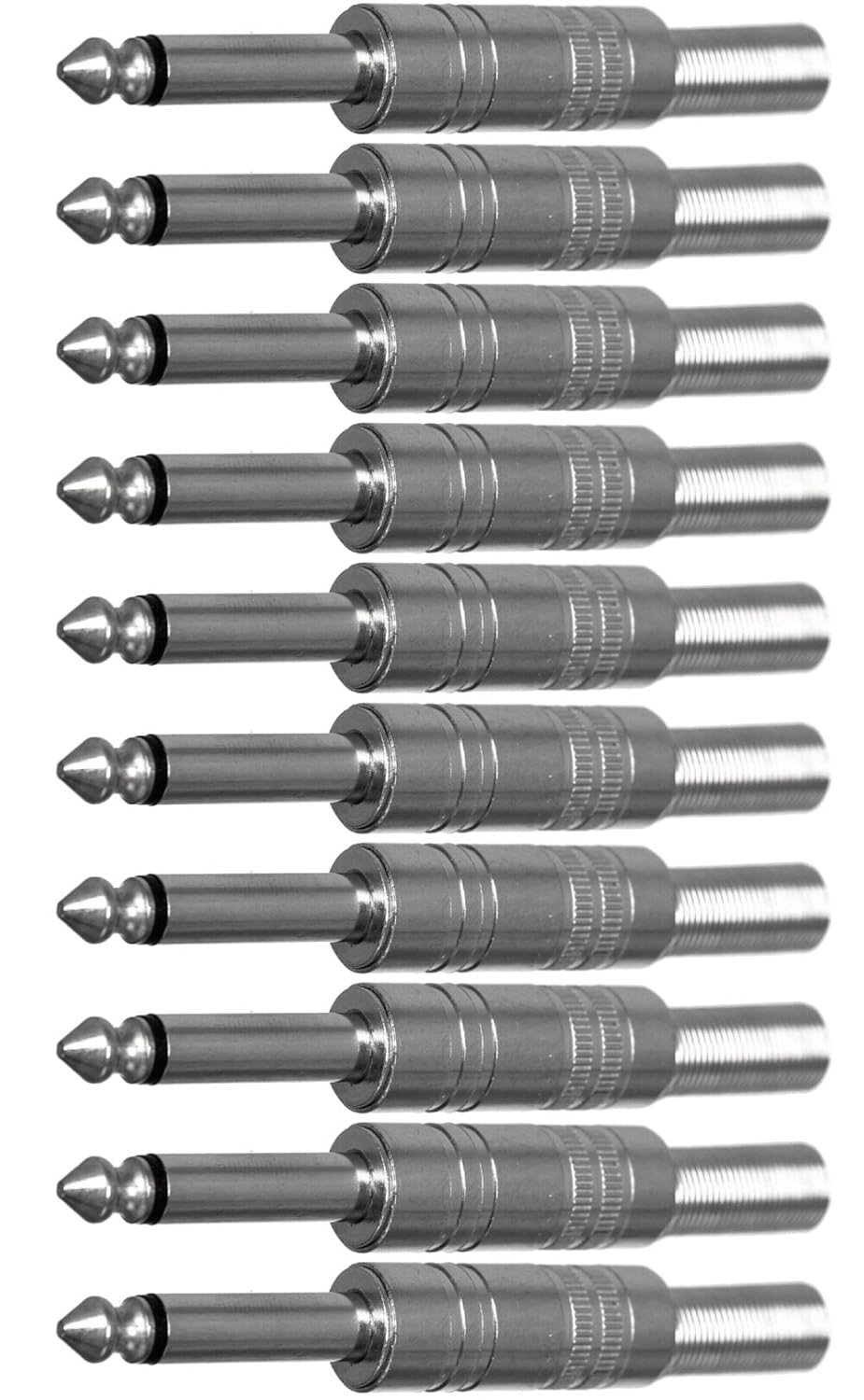 10 Pack 1/4 Mono Phono Cable Connectors for Crisp Audio Quality