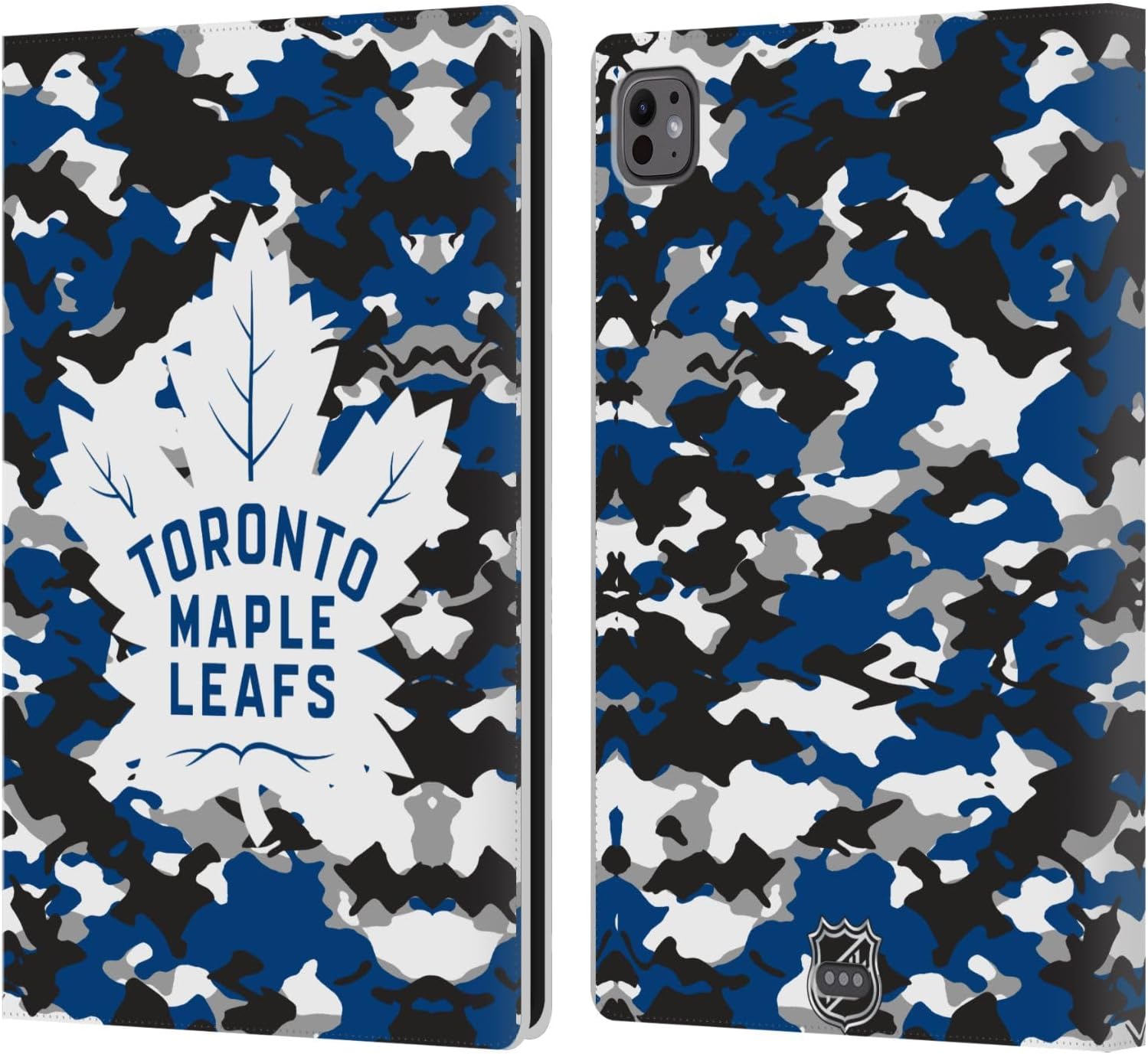 NHL Camouflage Toronto Maple Leafs Leather Wallet Case for iPad Pro
