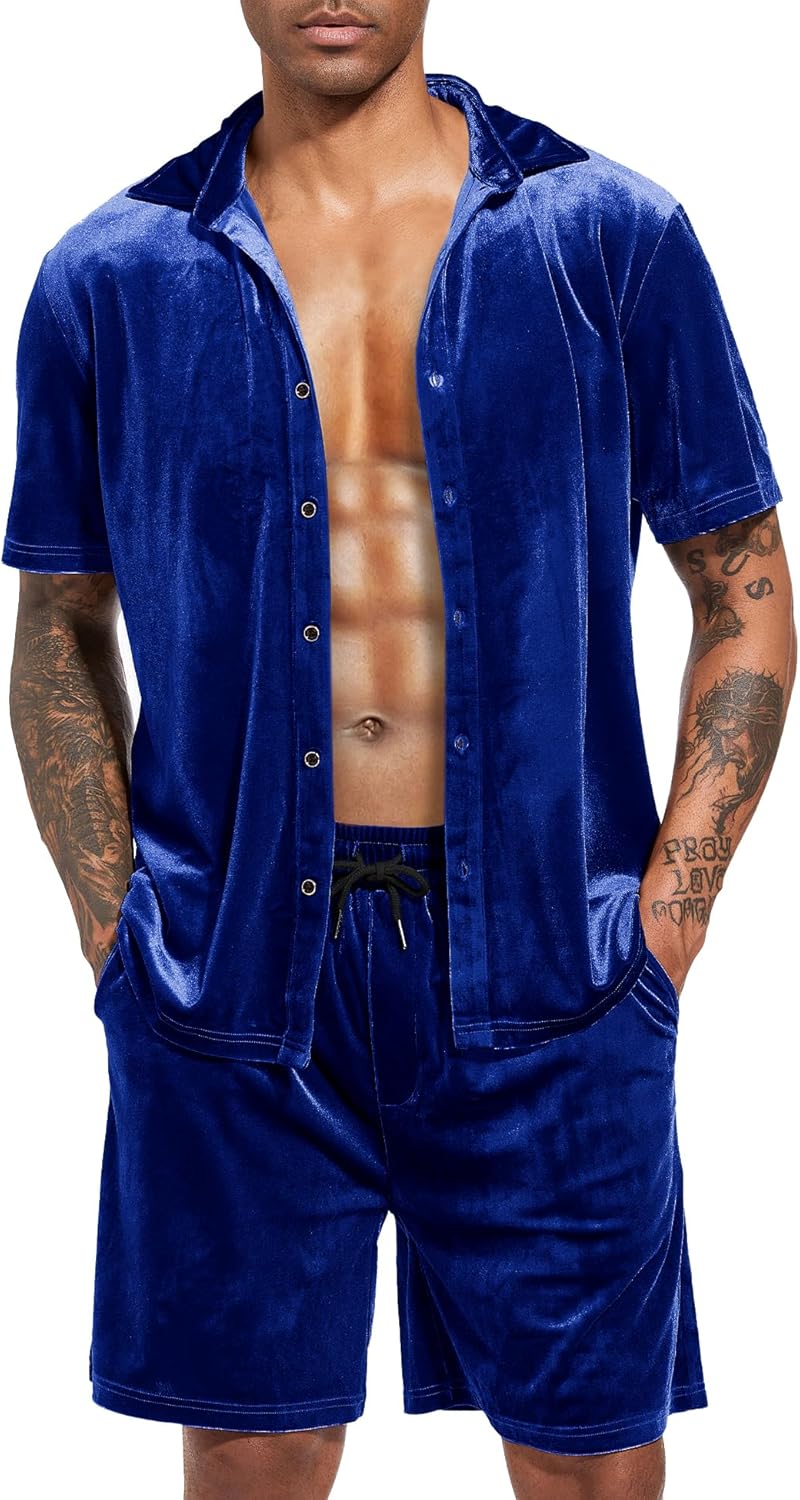 LecGee Men Summer Casual Short Sets for Stylish Comfort