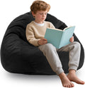 3FT Memory Foam Bean Bag Chairs for Kids and Teens - Black