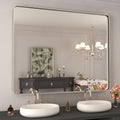 40X32 in Brushed Nickel Bathroom Mirror - Clear, Durable Silver Frame