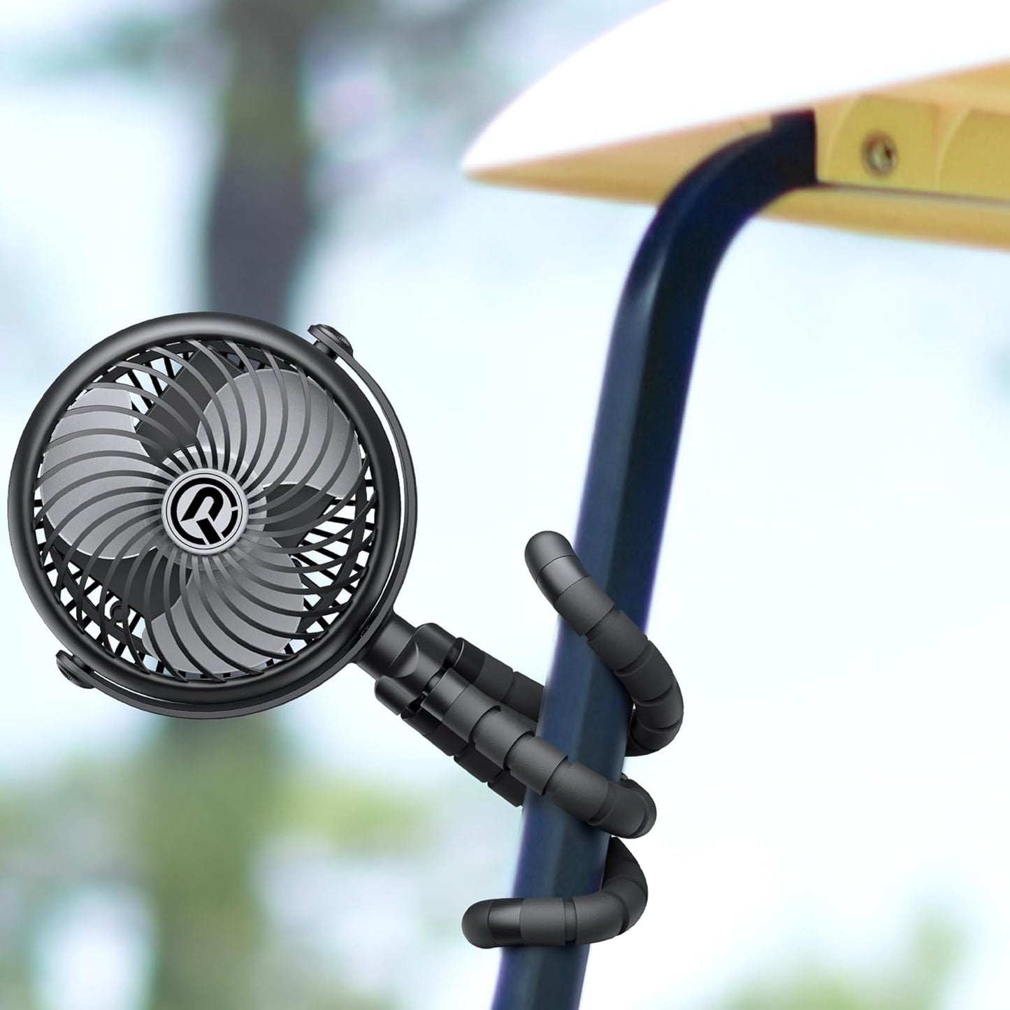 Stay Cool on the Green! 360 Rotatable Golf Cart Fan by GRANDFAST